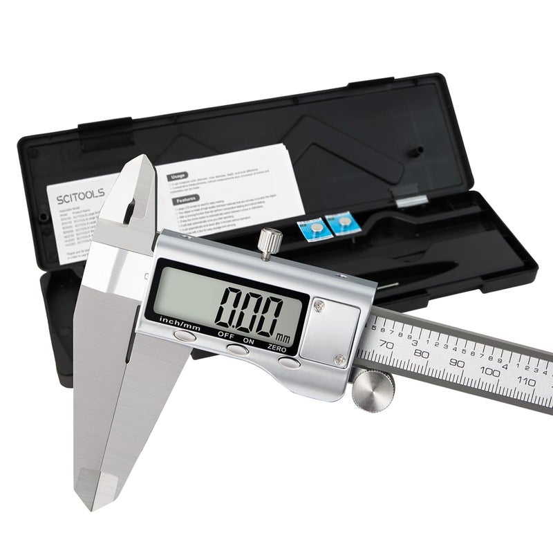 SCITOOLS All-Metal Digital Caliper 0-12" Measuring Tool, Micrometer Caliper with Auto-Off Feature, Interchangeable Between inches and millimeters for DIY/Household and 3D Printing - Image 1
